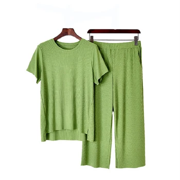 Spring Autumn Pajama Sets Women's Cotton Modal Casual Loose Sleepwear O-neck Short Sleeve Two-piece Set Homewear for Female
Spring Autumn Pajama Sets Women's Cotton Modal Casual Loose Sleepwear O-neck Short Sleeve Two-piece Set Homewear for Female