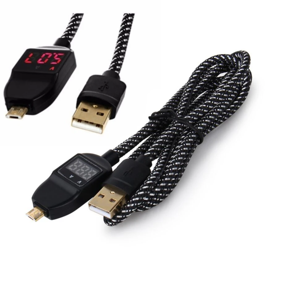 1.2M Smart Voltage Current Digital LED Display Micro USB Sync Data Fast Charging Cable Cord
1.2M Smart Voltage Current Digital LED Display Micro USB Sync Data Fast Charging Cable Cord