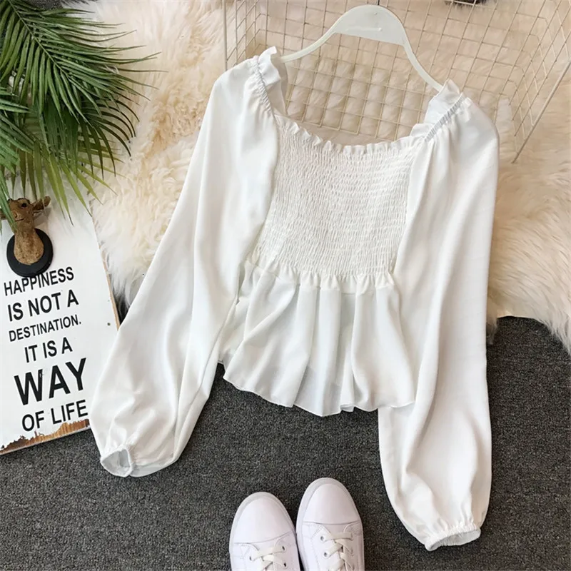 Yocalor Slash Neck Drawstring Women Blous 2019 Spring Summer New Solid Slim Shirts Ruffles Grace Fashion Female Blusas
Yocalor Slash Neck Drawstring Women Blous 2019 Spring Summer New Solid Slim Shirts Ruffles Grace Fashion Female Blusas