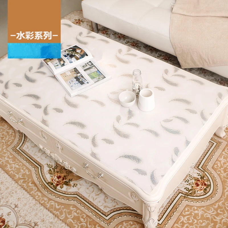 Hot Sale Feather Pattern PVC Plastic Soft Glass Crystal Plate Table Mat Fresh Tablecloth Home Coffee Mat Table Cover Kitchen 
Hot Sale Feather Pattern PVC Plastic Soft Glass Crystal Plate Table Mat Fresh Tablecloth Home Coffee Mat Table Cover Kitchen