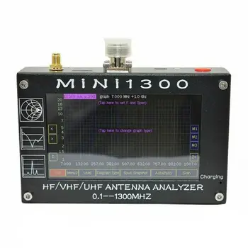MINI1300 Touch Screen Antenna Analyzer 4.3in TFT LCD Vector Network Tester 0.1-1300MHz Counter Measurement HF VHF UHF SWR Meter
MINI1300 Touch Screen Antenna Analyzer 4.3in TFT LCD Vector Network Tester 0.1-1300MHz Counter Measurement HF VHF UHF SWR Meter
