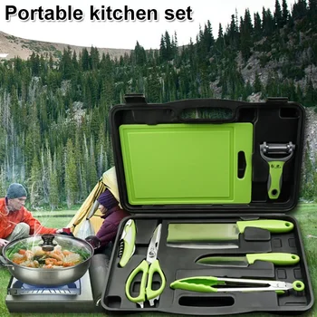 8 In 1 Portable Outdoor Kitchenware Suit Hunting and Camping Picnic Equipment Tools Kitchen Knives Camping Hiking Kitchen
8 In 1 Portable Outdoor Kitchenware Suit Hunting and Camping Picnic Equipment Tools Kitchen Knives Camping Hiking Kitchen