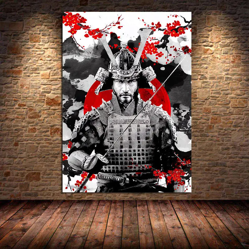 Фото Японские постеры Bonsa Bushido Samurai Kanji и искусственные картины для гостиной холст