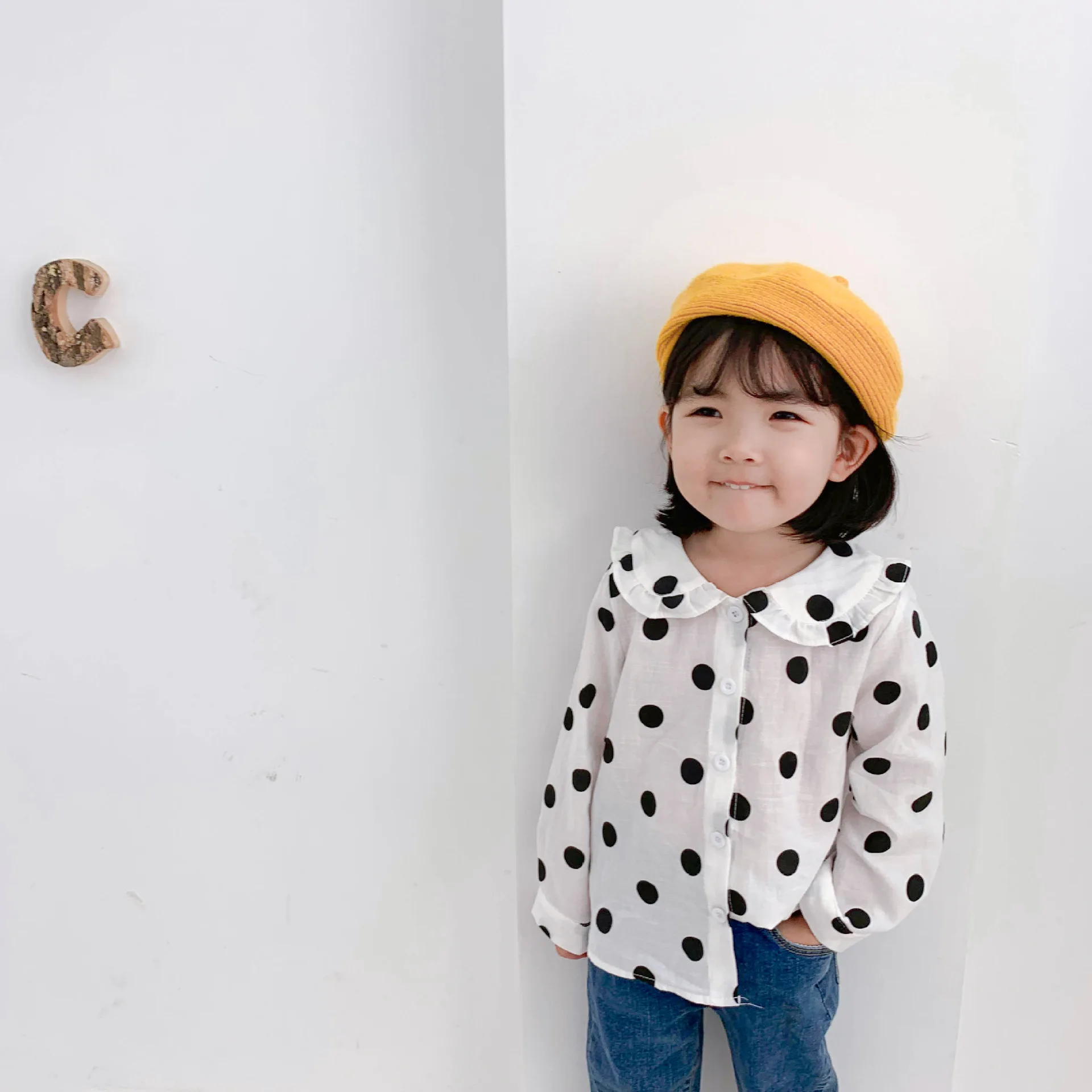 2019 Autumn Clothing New Products Korean-style Girls Cotton Polka Dot Long-sleeved Shirt Children Cute Peter Pan Collar Children
2019 Autumn Clothing New Products Korean-style Girls Cotton Polka Dot Long-sleeved Shirt Children Cute Peter Pan Collar Children