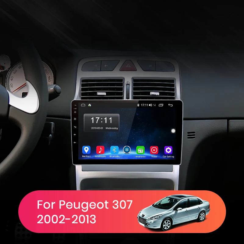 Автомагнитола AWESAFE PX9 для Peugeot мультимедийный видеоплеер на Android 307 2 Гб ОЗУ 32 ПЗУ с