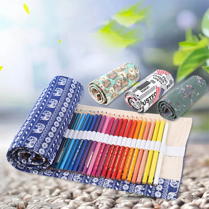 Large capacity Useful 36 Holes Colorful Pencil Case Canvas Roll Pouch Makeup Cosmetic Pen Storage Box Bag School Stationery
Large capacity Useful 36 Holes Colorful Pencil Case Canvas Roll Pouch Makeup Cosmetic Pen Storage Box Bag School Stationery