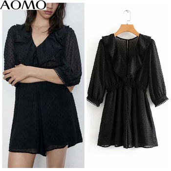 AOMO fahsion women vintage dot embroidery playsuits short sleeveless rompers ladies summer casual chic jumpsuits 3A82A
AOMO fahsion women vintage dot embroidery playsuits short sleeveless rompers ladies summer casual chic jumpsuits 3A82A