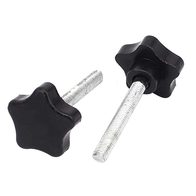 2pcs M8 x 60mm Male Thread Plastic Screw On Button Clamp Head Star Black Handle
2pcs M8 x 60mm Male Thread Plastic Screw On Button Clamp Head Star Black Handle