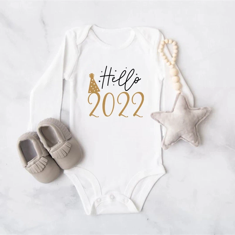 Hello 2022 Newborn Baby Bodysuit Cotton Long Sleeve Infant Rompers Body Baby Boys Girls New Year Ropa Clothes Christmas Gifts
Hello 2022 Newborn Baby Bodysuit Cotton Long Sleeve Infant Rompers Body Baby Boys Girls New Year Ropa Clothes Christmas Gifts