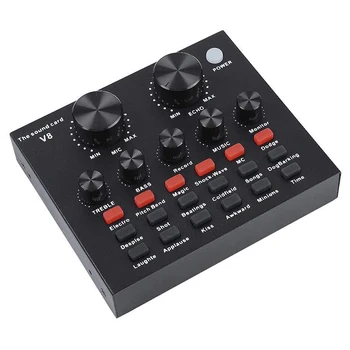 V8 Sound Card Audio Set Interface External Usb Live Microphone Sound Card Bluetooth Function For Computer Pc Mobile Phone Sing
V8 Sound Card Audio Set Interface External Usb Live Microphone Sound Card Bluetooth Function For Computer Pc Mobile Phone Sing