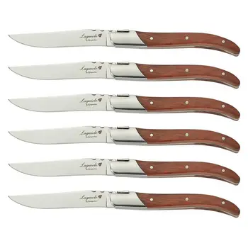 8.25'' Laguiole style Steak Knives Rose Wood Dinner Knifes Japanese Cutlery Wooden Dinnerware set Xmas Restaurant 2/4/6/8/10pcs 
8.25'' Laguiole style Steak Knives Rose Wood Dinner Knifes Japanese Cutlery Wooden Dinnerware set Xmas Restaurant 2/4/6/8/10pcs