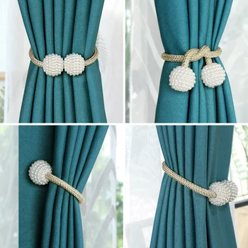 Ball Pearl Magnet Curtain Tiebacks Flexible Buckles Curtain Rope Modern Simple Magnetic Curtain Holder Clips Shower Accessoire
Ball Pearl Magnet Curtain Tiebacks Flexible Buckles Curtain Rope Modern Simple Magnetic Curtain Holder Clips Shower Accessoire