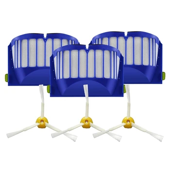 Accessory for Irobot Roomba Series Vacuum Cleaner Replacement Part Kit - Includes 3 Pack Filter, 3 Pack Side Brush
Accessory for Irobot Roomba Series Vacuum Cleaner Replacement Part Kit - Includes 3 Pack Filter, 3 Pack Side Brush