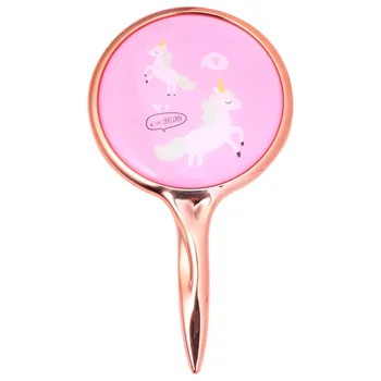 Round Mini Makeup Mirror Stylish Unicorn Pattern Mirror Handle Makeup Mirror for Home Salon Use (Pink)
Round Mini Makeup Mirror Stylish Unicorn Pattern Mirror Handle Makeup Mirror for Home Salon Use (Pink)