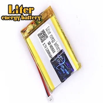 1.25MM 2pin connector 3.7 V 603550 1200mah Rechargeable lipo battery e-books GPS PDA Car recorder Recreational machines 
1.25MM 2pin connector 3.7 V 603550 1200mah Rechargeable lipo battery e-books GPS PDA Car recorder Recreational machines