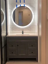 Nordic Hand Washing Bathroom Wall-mounted LED Light Emitting Mirror Round with Light Toilet Mirror Intelligent Bathroom Mirror
Nordic Hand Washing Bathroom Wall-mounted LED Light Emitting Mirror Round with Light Toilet Mirror Intelligent Bathroom Mirror