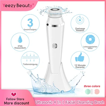 4 In 1 Facial Cleansing Brush Rechargeable Facial Cleansing Brush 4 Brush Heads Massager IPX6 Waterproof Electric Face Care Tool 
4 In 1 Facial Cleansing Brush Rechargeable Facial Cleansing Brush 4 Brush Heads Massager IPX6 Waterproof Electric Face Care Tool