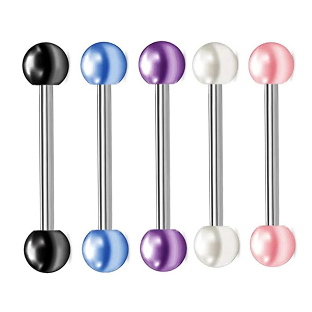 Wholesales Stainless Steel Acrylic Tongue Piercing Ball Barbell Bar Tongue Ring Body Studs Piercing Jewelry Women Men Piercing
Wholesales Stainless Steel Acrylic Tongue Piercing Ball Barbell Bar Tongue Ring Body Studs Piercing Jewelry Women Men Piercing