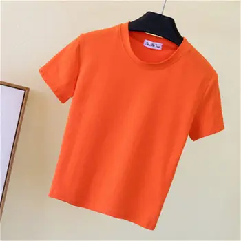 Crop Top T-Shirt Female Solid Cotton O-Neck Short Sleeve T-shirts for Women High Waist Slim Short Sport Blanc Femme T-Shirt
Crop Top T-Shirt Female Solid Cotton O-Neck Short Sleeve T-shirts for Women High Waist Slim Short Sport Blanc Femme T-Shirt