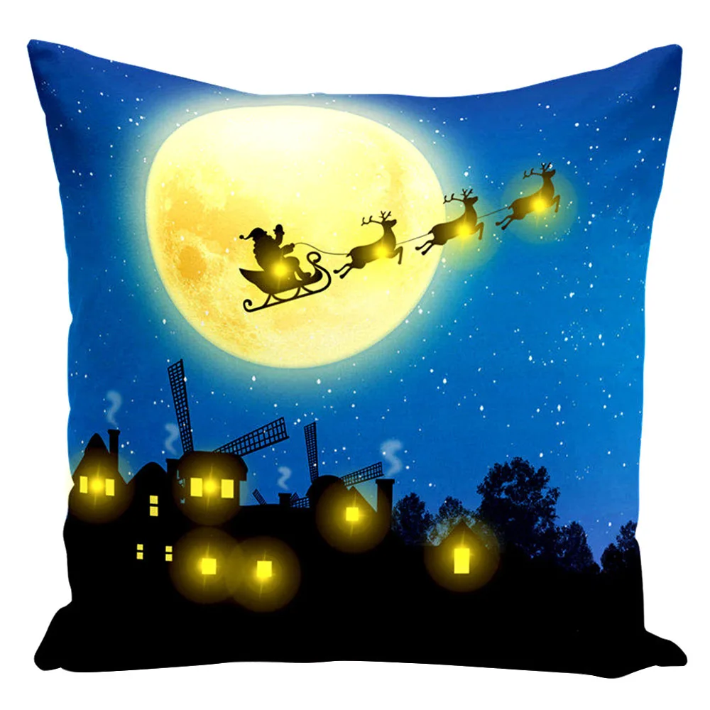 Christmas Cushion Cover Living Room Sofa Pillow Case with LED Lights Christmas Decorations pillowcase
Christmas Cushion Cover Living Room Sofa Pillow Case with LED Lights Christmas Decorations pillowcase