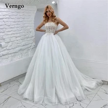 Verngo Glitter A Line Wedding Dresses Spaghetti Straps Applique Tulle Sweep Train Bridal Gowns New Design Vestido de novia
Verngo Glitter A Line Wedding Dresses Spaghetti Straps Applique Tulle Sweep Train Bridal Gowns New Design Vestido de novia