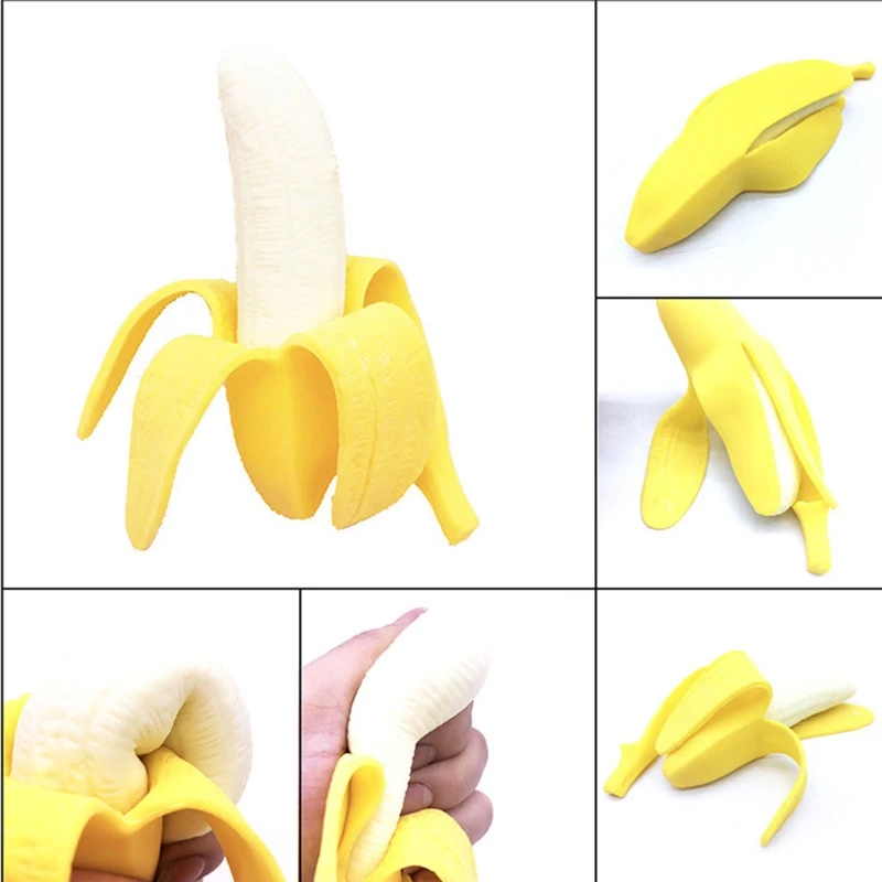 

Decompression Toys Peeling Banana Squishy Slow Rising Jumbo Lanyard Squishy Funny Stress Antistress Banana Toy For Children Gift