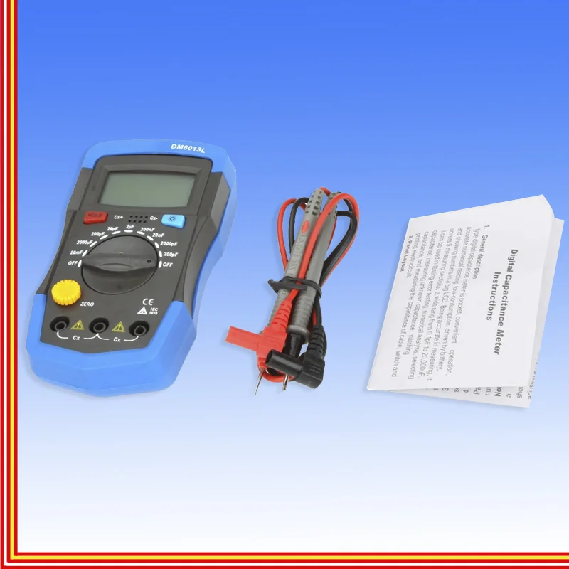 DM6013L Handheld Digital capacimetro Capacitance Meter Capacitor Electronic Capacitance Tester Diagnostic-tool + LCD Backlight
DM6013L Handheld Digital capacimetro Capacitance Meter Capacitor Electronic Capacitance Tester Diagnostic-tool + LCD Backlight