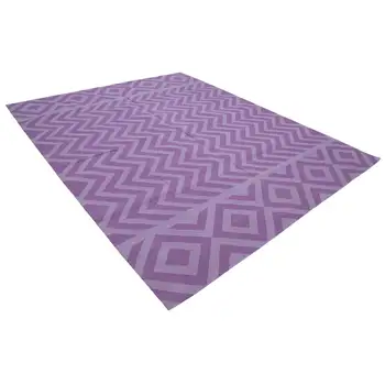 242x295 Cm Purple Handmade Dhurrie Rug-8x10 Ft
242x295 Cm Purple Handmade Dhurrie Rug-8x10 Ft