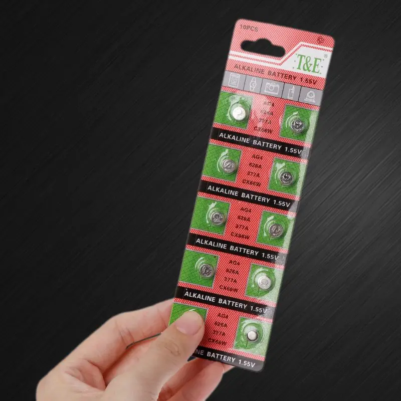 10PCS Watch Coin Battery AG4 377A 377 LR626 SR626SW SR66 LR66 Button Cell Batteries Toys Remote Camera
10PCS Watch Coin Battery AG4 377A 377 LR626 SR626SW SR66 LR66 Button Cell Batteries Toys Remote Camera