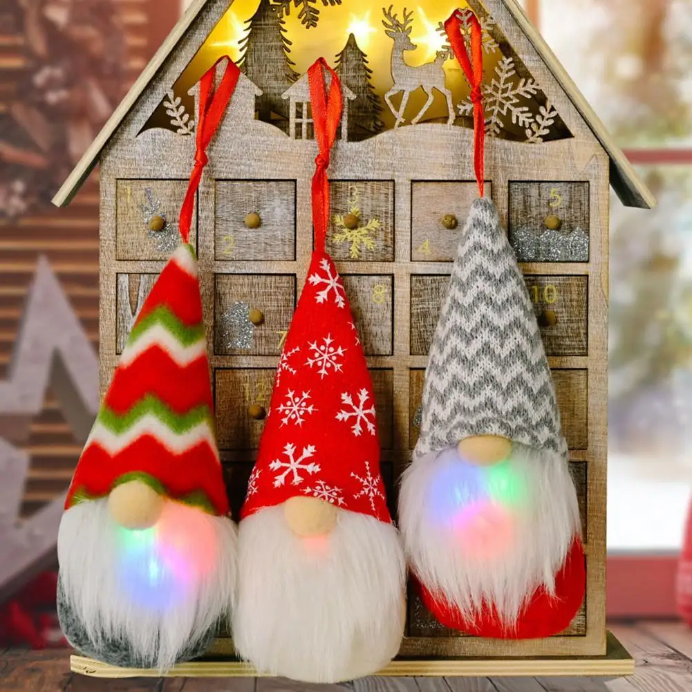 Рождественский подарок подвеска в виде дерева Санта-Клауса с светильник