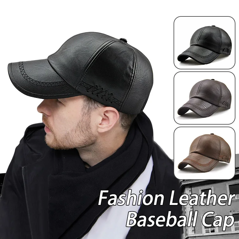 Minimalist Mens Baseball Cap Casual PU Leather Hat Spring Winter Warm Velvet Cap Autumn Hip Hop Outdoor Baseball Cap
Minimalist Mens Baseball Cap Casual PU Leather Hat Spring Winter Warm Velvet Cap Autumn Hip Hop Outdoor Baseball Cap