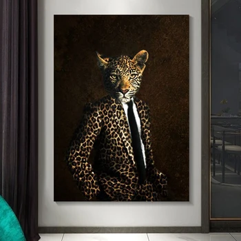 Canvas Painting Vintage Leopard Head Animal Gentleman Picture and Prints Canvas Posters for Living Room Wall Art Home Decoration
Canvas Painting Vintage Leopard Head Animal Gentleman Picture and Prints Canvas Posters for Living Room Wall Art Home Decoration