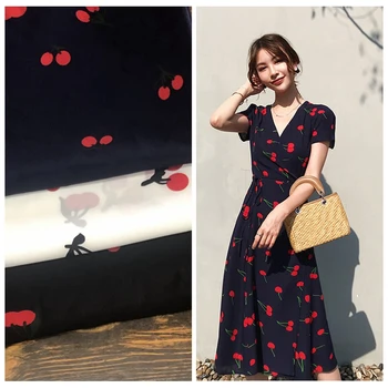 Cherry fruit design cloth light soft elastic crepe fabric fashion cloth art / 1 m
Cherry fruit design cloth light soft elastic crepe fabric fashion cloth art / 1 m