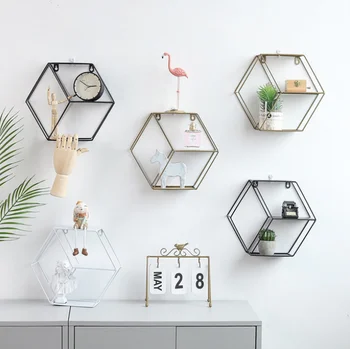 Modern Simple Iron Hexagonal Grid Wall Unit Storage Rack Organizer Wood Industrial Style Metal Wall Shelf Rack Stand Holder LF23
Modern Simple Iron Hexagonal Grid Wall Unit Storage Rack Organizer Wood Industrial Style Metal Wall Shelf Rack Stand Holder LF23