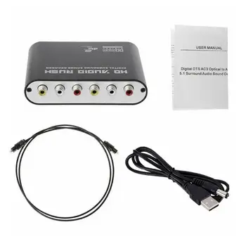 Digital DTS AC3 Optical To Analog 5.1CH Surround Audio Sound 6RCA Surround Decoder Coaxial To A5N0
Digital DTS AC3 Optical To Analog 5.1CH Surround Audio Sound 6RCA Surround Decoder Coaxial To A5N0