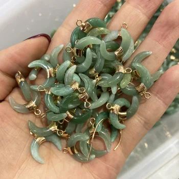 1PC Trendy Moon Shape Pendant Natural Gem Stone Green Aventurine Charms for DIY Necklace Earring Jewelry Making Supplies 16x17mm 
1PC Trendy Moon Shape Pendant Natural Gem Stone Green Aventurine Charms for DIY Necklace Earring Jewelry Making Supplies 16x17mm