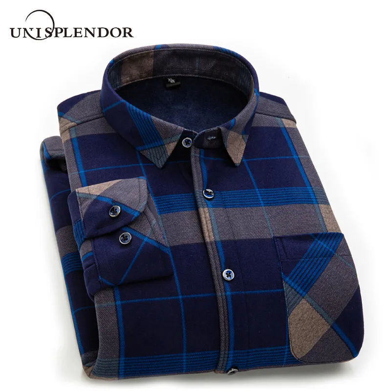 2019 Winter Men Plaid Shirts Thicken Warm Men's Shirt Business New Fashion Plus velvet Thicking Male Shirt L-6XL Outwear YN10553
2019 Winter Men Plaid Shirts Thicken Warm Men's Shirt Business New Fashion Plus velvet Thicking Male Shirt L-6XL Outwear YN10553