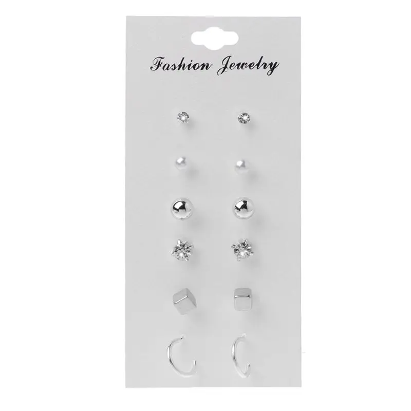 6 Pairs Pearl CZ Hoop Studs Irregular Geometric Assorted Stud Earrings Set Women CORD
6 Pairs Pearl CZ Hoop Studs Irregular Geometric Assorted Stud Earrings Set Women CORD