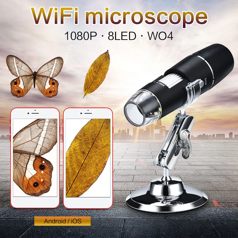 WIFI 8 Led Lights Inspection Mobile Phones Wi-Fi Microscope Electron Microscope Portable Waterproof Photos Digital Microscope
WIFI 8 Led Lights Inspection Mobile Phones Wi-Fi Microscope Electron Microscope Portable Waterproof Photos Digital Microscope