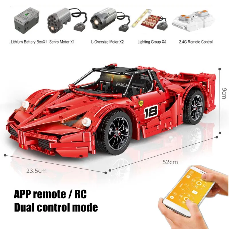 MOC 5902 5889 APP RC Motor compatible with Iegoset Racing Sport Car Technic series Building Blocks Bricks Christmas Gifts Toys
MOC 5902 5889 APP RC Motor compatible with Iegoset Racing Sport Car Technic series Building Blocks Bricks Christmas Gifts Toys