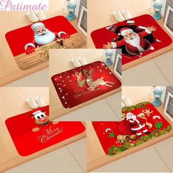 

PATIMATE Christmas Flannel Carpet Happy New Year 2021 Merry Christmas Ornament 2020 Christmas Decorations For Home Xmas Gifts