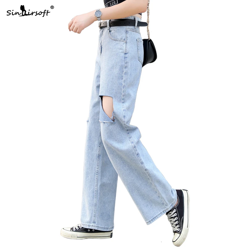 2019 Early Autumn New Loose Hole Drape Wide Leg High Waist Jeans Woman Fashion Wild Comfortable Mopping Women Straight Long
2019 Early Autumn New Loose Hole Drape Wide Leg High Waist Jeans Woman Fashion Wild Comfortable Mopping Women Straight Long