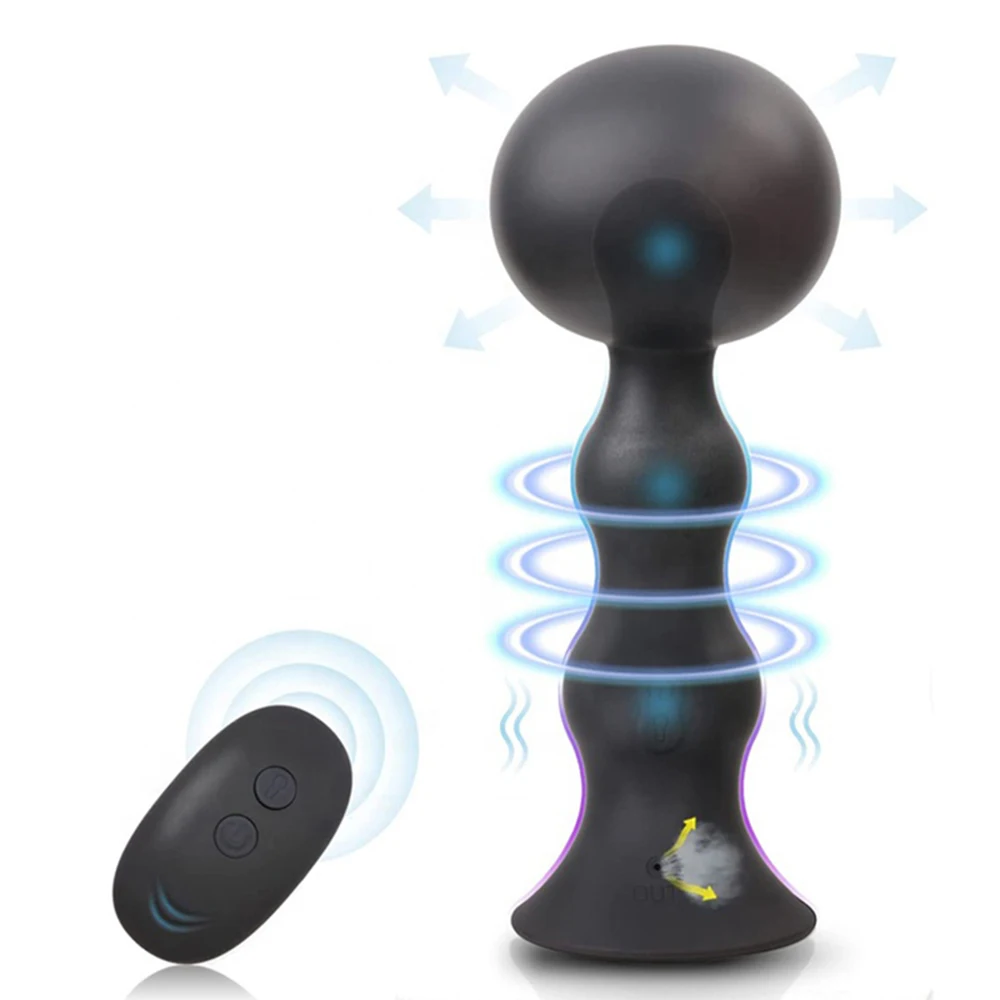 Anal Vibrator Inflatable Butt Plug Remote Control Prostate Massager