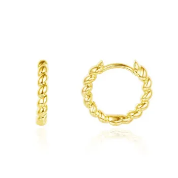 Trendy S925 Sterling Silver Yellow Gold Color Soleil Classic Hoop Earrings Without Zirconia Fine Baroque Jewelry For Women 
Trendy S925 Sterling Silver Yellow Gold Color Soleil Classic Hoop Earrings Without Zirconia Fine Baroque Jewelry For Women