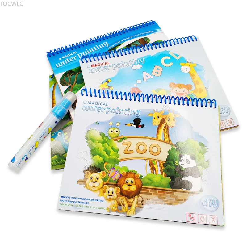 Magic Water Drawing Book Reusable Coloring Books Doodle With Magic Pen Cartoon Painting Drawing Board For Kids Education Toys
Magic Water Drawing Book Reusable Coloring Books Doodle With Magic Pen Cartoon Painting Drawing Board For Kids Education Toys