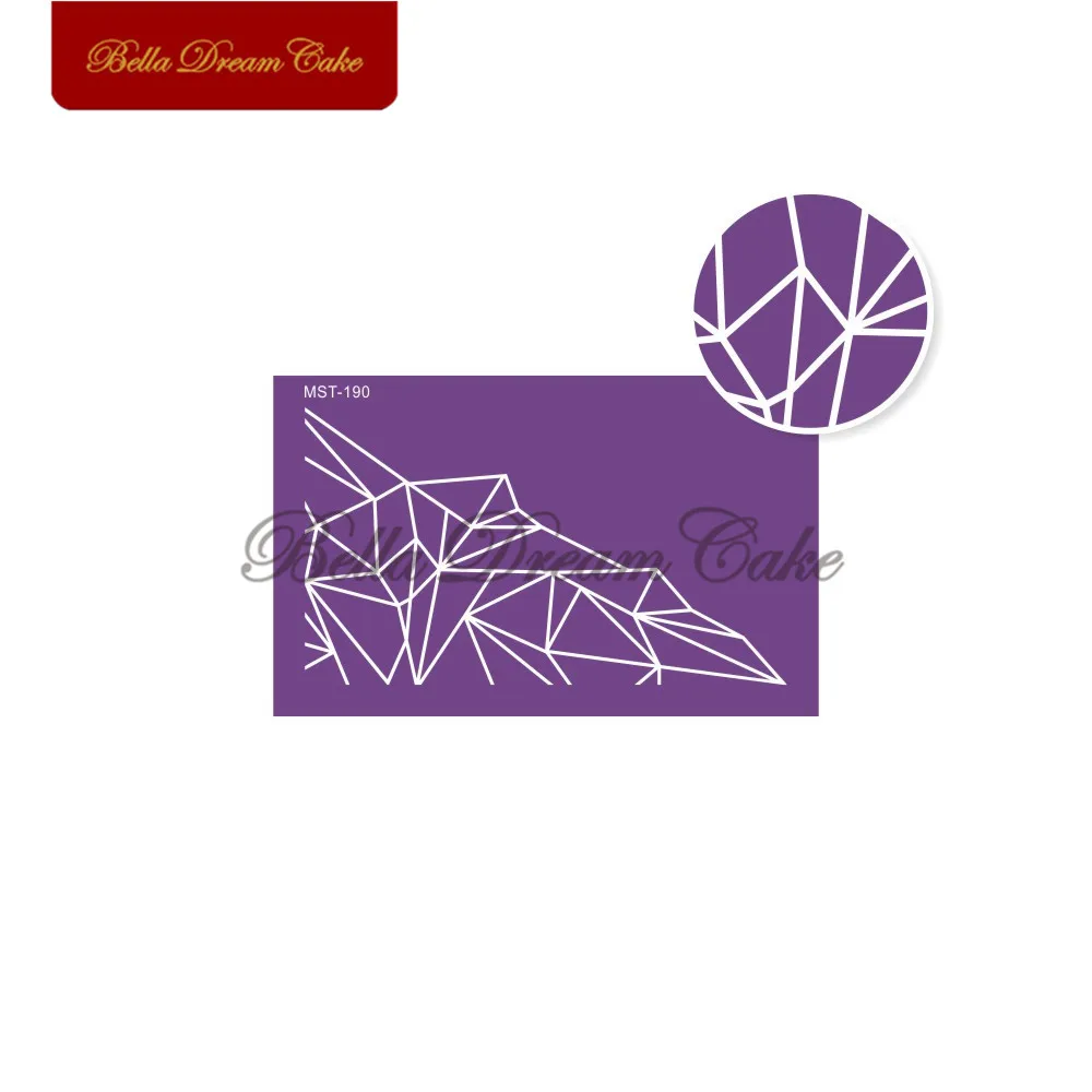 Polygon Lace Design Cake Stencil Fabric Mesh Stencils Wedding Fondant Cake Mold Cake Decorating Tool Kitchen Accessories
Polygon Lace Design Cake Stencil Fabric Mesh Stencils Wedding Fondant Cake Mold Cake Decorating Tool Kitchen Accessories