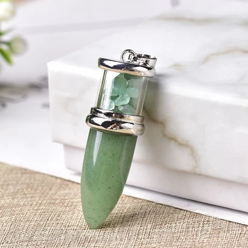 Fashion Natural Bullet Shape Necklaces Pendants Have Gravel Specimen Reiki Healing Jewelry for Girl Boy Womans Mens Charm Gifts
Fashion Natural Bullet Shape Necklaces Pendants Have Gravel Specimen Reiki Healing Jewelry for Girl Boy Womans Mens Charm Gifts