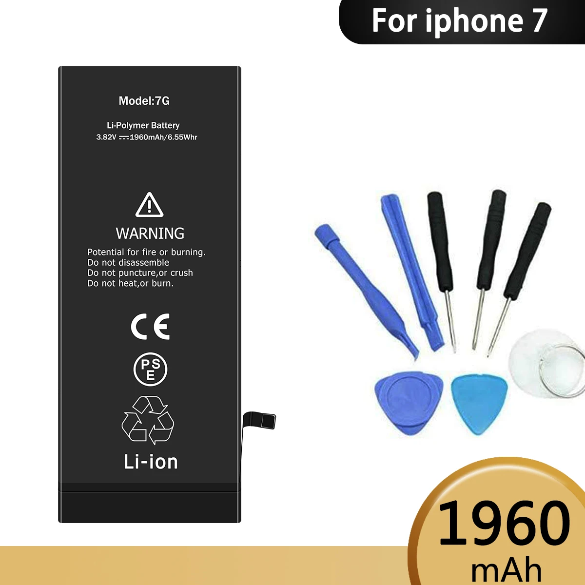 DuraPro Replacement Battery for iPhone 6, for iPhone 6s,for iPhone 7,for iPhone 8 with Complete Professional Repair Tool Kits
DuraPro Replacement Battery for iPhone 6, for iPhone 6s,for iPhone 7,for iPhone 8 with Complete Professional Repair Tool Kits