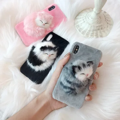 3d Plush Warm Phone cover for iPhone XS Max XR X 11 Pro Max case simulation cute cat Furry fluffy funda for iPhone 6 6S 7 8 Plus
3d Plush Warm Phone cover for iPhone XS Max XR X 11 Pro Max case simulation cute cat Furry fluffy funda for iPhone 6 6S 7 8 Plus
