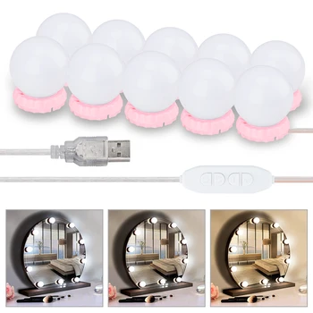 Wall Lamp LED Makeup Mirror Vanity Led Light Bulbs Hollywood Style Led Lamp Touch Switch USB Cosmetic Lighted Dressing table New
Wall Lamp LED Makeup Mirror Vanity Led Light Bulbs Hollywood Style Led Lamp Touch Switch USB Cosmetic Lighted Dressing table New